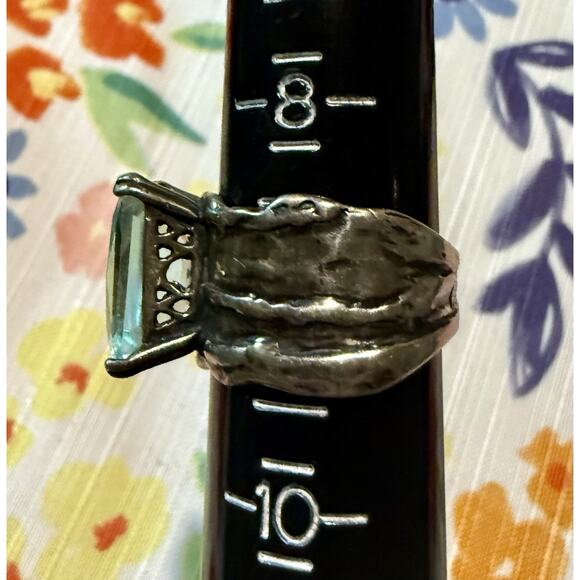 Silpada Silver Ring with Blue Gemstone - Picture 5 of 11